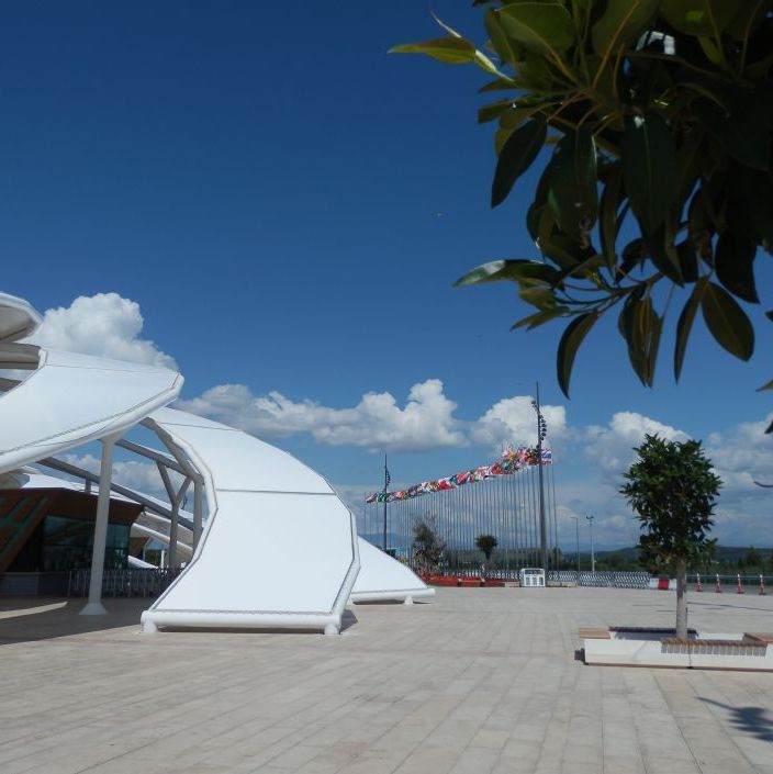 EXPO 2016 Antalya. Mange nationers flag.