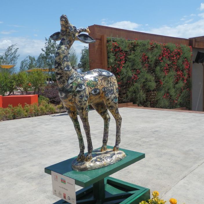 EXPO 2016 Antalya. Blomster og skulpturer fra det Sydafrikanske område.