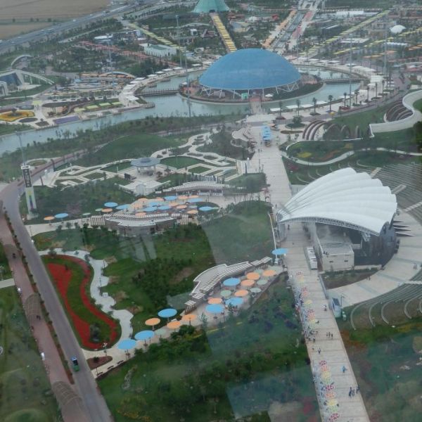 EXPO 2016 Antalya. Udsigt fra EXPO tårnet over hele EXPO området.