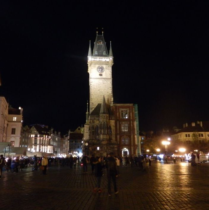 Den gamle Rådhusplads, by night