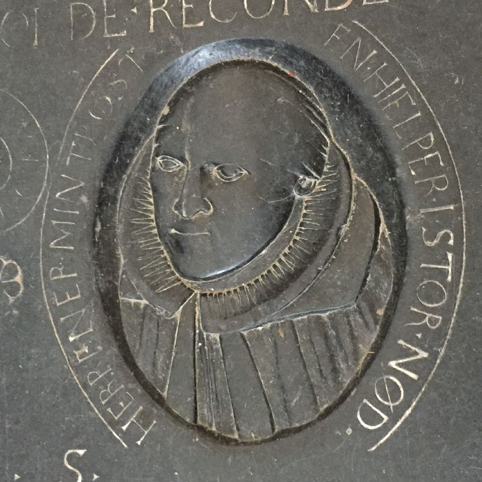 Sankt Knuds Kirke.
Catrine Henriksdatter hustru til Biskop Hans Mikkelsen. 1582-1655.