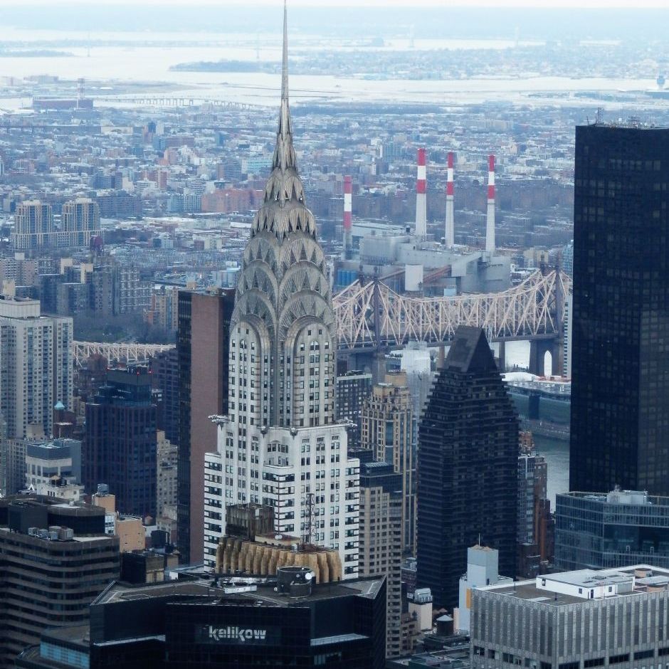 New York. Udsigt fra Empire State Building, her Chrysler Building.