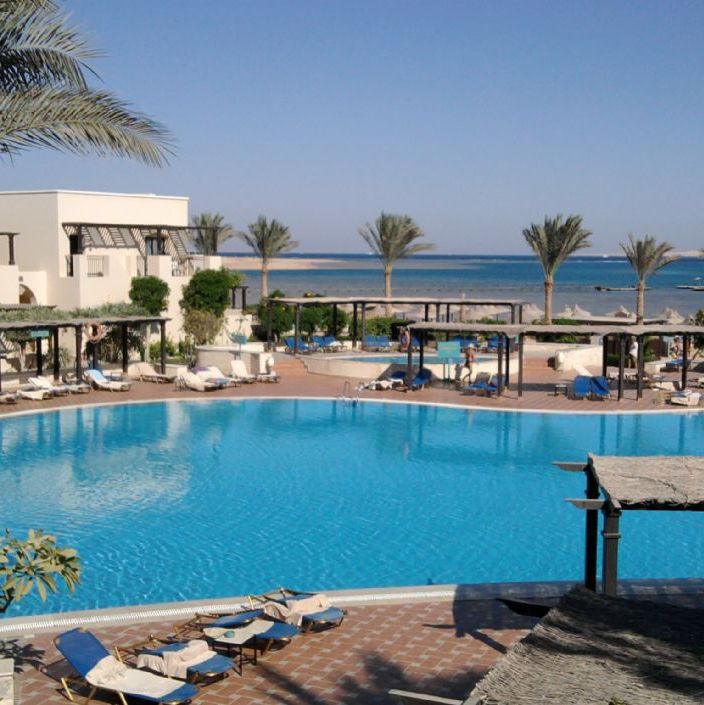 Egypt - Sharm el Sheik.
Jaz Belvedere Resort ved Montazah Beach. Flot pool område og udsigt til det røde hav.