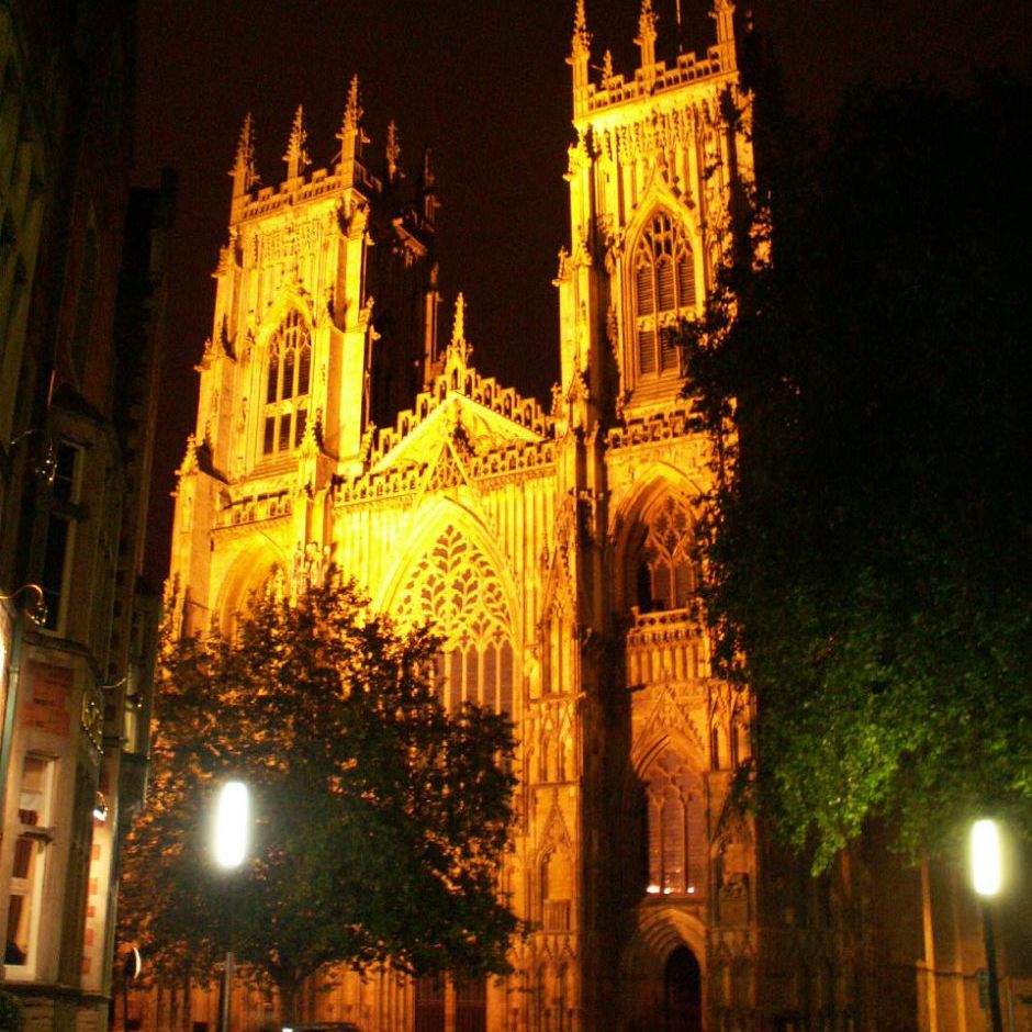 York. York katedral i aftenbelysning.