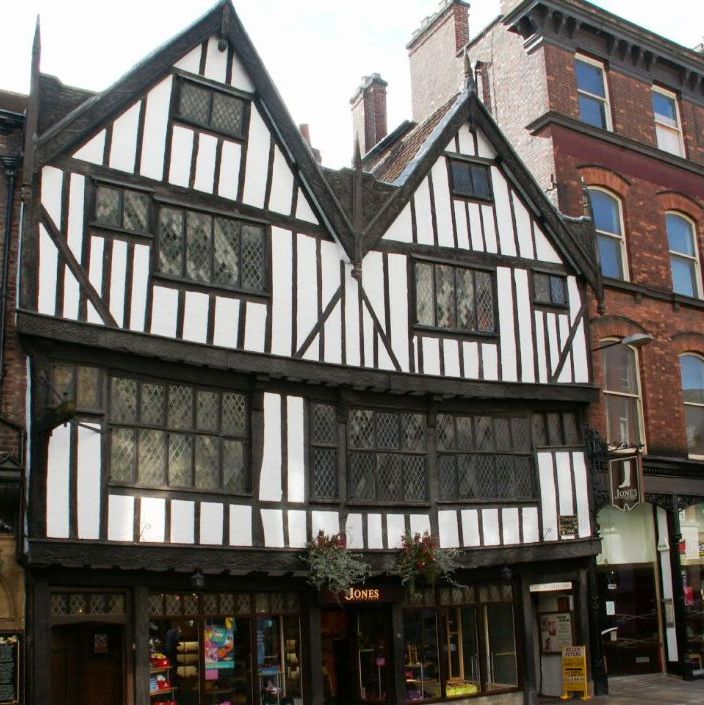 York. Gammelt bindingsværkshus i York.