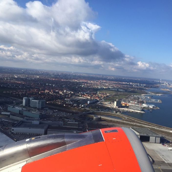On our way to Hurghada in Egypt, here Copenhagen at take off.
