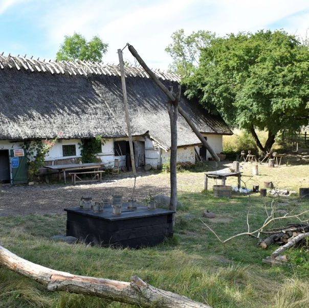 Sagnlandet Lejre.
Landbohusene - Krikkebjerghuse
Old village houses