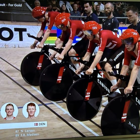 2024 VM Ballerup
Mens Team Pursuit for Gold
Denmark v. Great Britain
Holdforfølgelsesløb mod England.