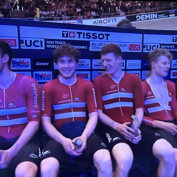 2024 VM Ballerup
Mens Team Pursuit for Gold
Denmark v. Great Britain.
Vores Guldvindere før podie